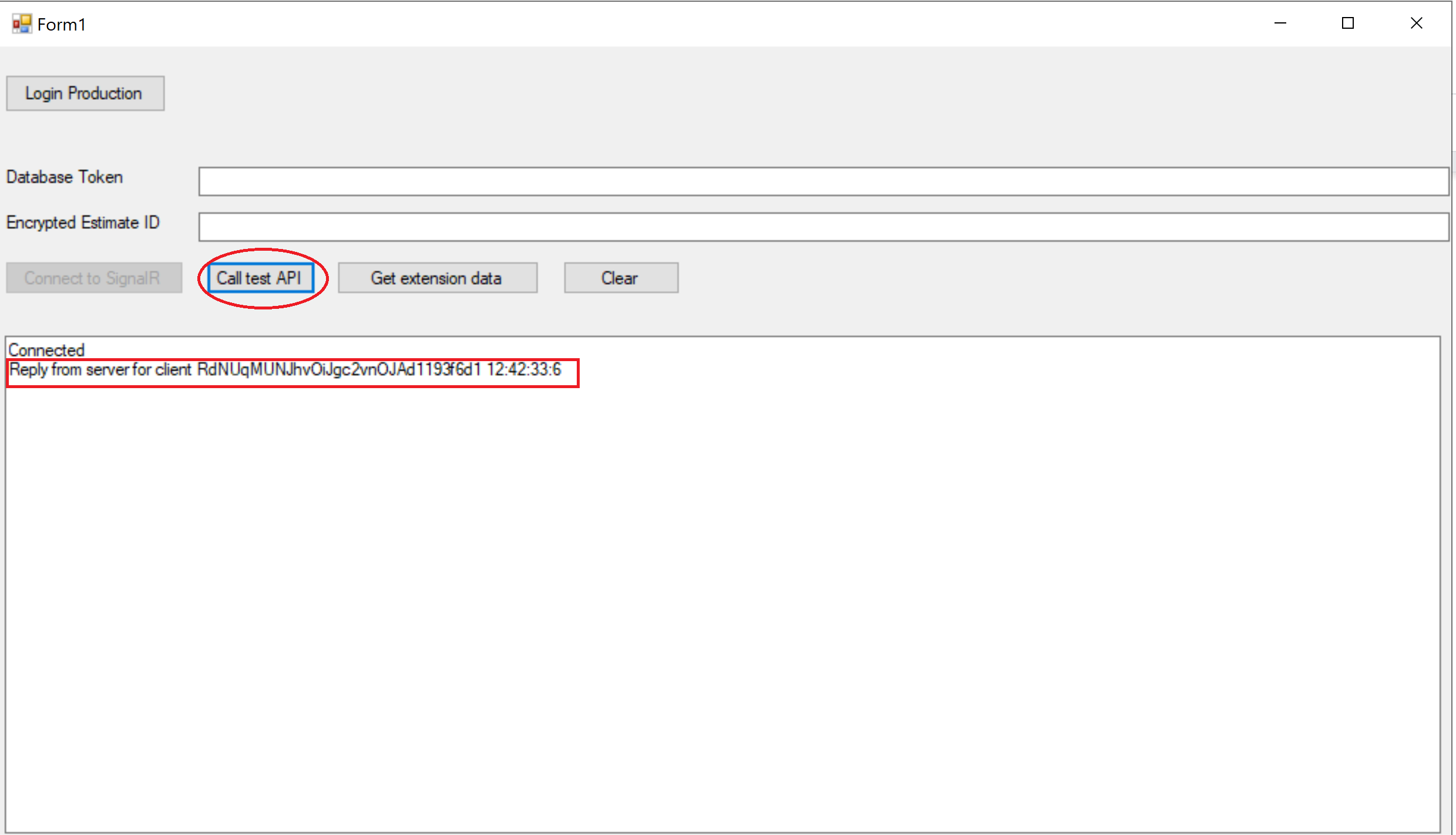Call Test API